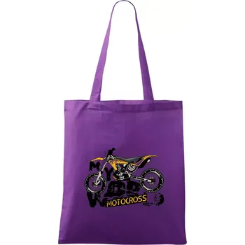 Motocross my world - Taška bavlněná - 42 x 38 cm ( Fialová )