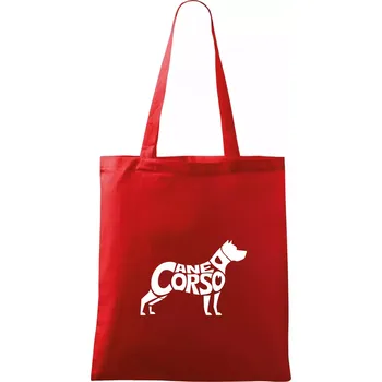 Cane corso nápis v těle - Taška bavlněná - 42 x 38 cm ( Červená )