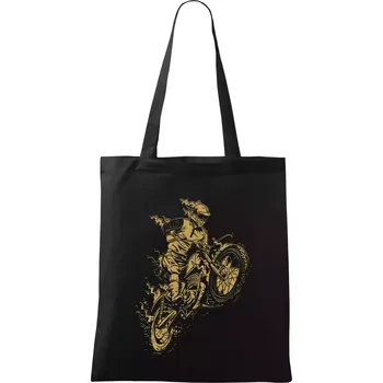 Nákupní taška Dirt bike vintage - Taška bavlněná - 42 x 38 cm ( Černá )