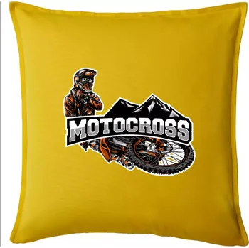 Polštář Motocross pohoří - Polštář 50x50 - 50x50 - Pouze potah ( Žlutá )