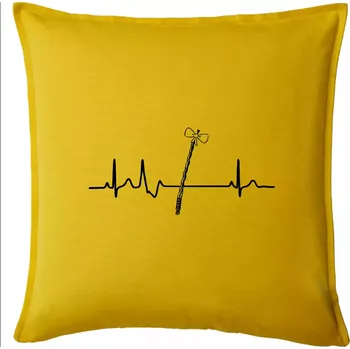 Polštář EKG Pomlázka - Polštář 50x50 - 50x50 - Pouze potah ( Žlutá )