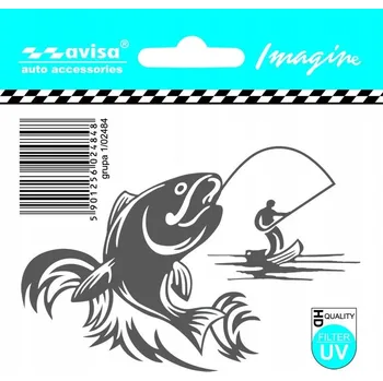 Samolepicí dekorace na vozidlo Nálepka na auto RYBÁŘ RYBA