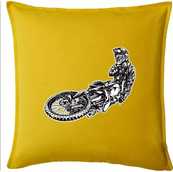 Polštář Motocross letec - Polštář 50x50 - 50x50 - Pouze potah ( Žlutá )