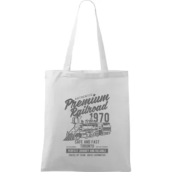 Premium Railroad - Taška bavlněná - 42 x 38 cm ( Bílá )