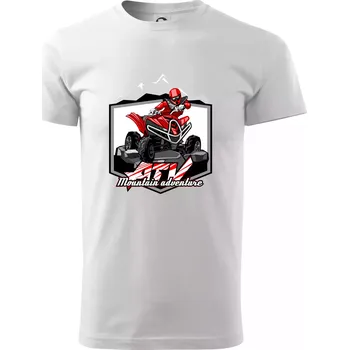 Pánské tričko ATV čtyřkolka Mountain - Triko extra velké (5-8XL) - 7XL ( Bílá )