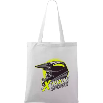 Motocross extreme sports helma - Taška bavlněná - 42 x 38 cm ( Bílá )