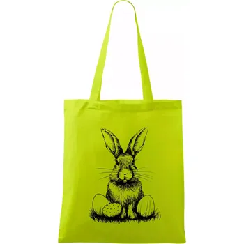 Český velikonoční králík - Taška bavlněná - 42 x 38 cm ( Limetková )