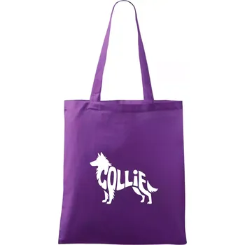Colie nápis v těle - Taška bavlněná - 42 x 38 cm ( Fialová )