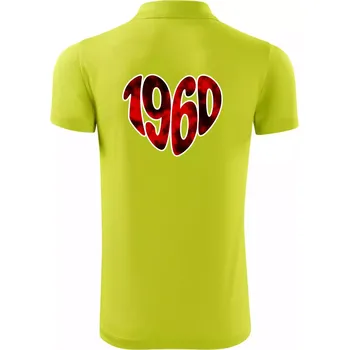 Pánská košile 1960 v srdci - Polokošile Victory sportovní (dresovina) - 3XL ( Limetková )