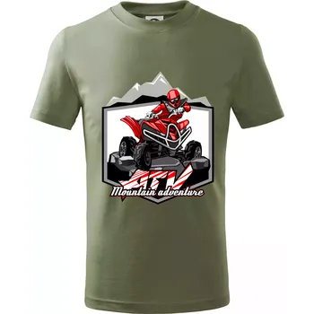Chlapecké oblečení ATV čtyřkolka Mountain - Tričko dětské bavlněné - 122 cm/6 let ( Khaki )