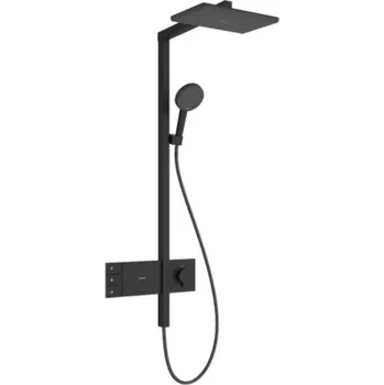 HANSGROHE - Raindance Alive Q Sprchový set s termostatem, 21x34 cm, 3 proudy, matná černá 24590670