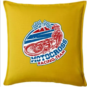 Polštář Motocross racing team - Polštář 50x50 - 50x50 - Pouze potah ( Žlutá )