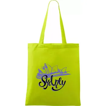 Sydney Lettering - Taška bavlněná - 42 x 38 cm ( Limetková )
