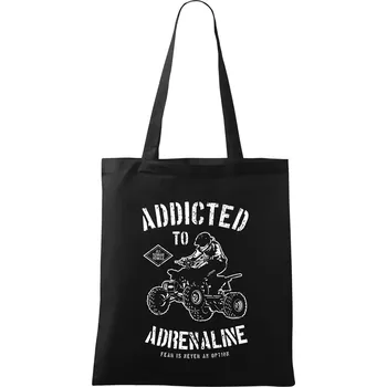 Nákupní taška Addicted To Adrenaline - Taška bavlněná - 42 x 38 cm ( Černá )
