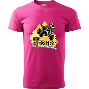 ATV čtyřkolka desert adventure - Klasické pánské triko vyšší gramáže - S ( Purpurová )