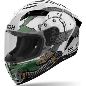 Helma na motorku Integrální helma na motorku Airoh CONNOR Alligator lesklá bílo-zelená S