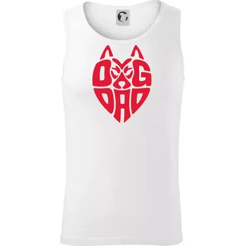 Dog dad nápis v hlavě - Tílko pánské Core - 2XL ( Bílá )