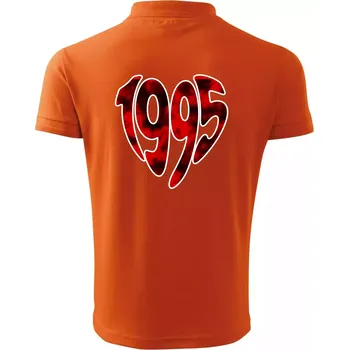 Pánská košile 1995 v srdci - Polokošile pánská Pique Polo 203 - XL ( Oranžová )