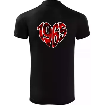 Pánská košile 1965 v srdci - Polokošile Victory sportovní (dresovina) - 3XL ( Černá )