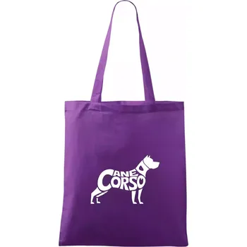 Cane corso nápis v těle - Taška bavlněná - 42 x 38 cm ( Fialová )