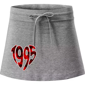 Dámská sukně 1995 v srdci - Sportovní sukně - two in one - XL ( Tmavě šedý melír )