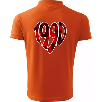 Pánská košile 1990 v srdci - Polokošile pánská Pique Polo 203 - S ( Oranžová )