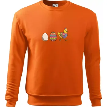 Pánská mikina Evoluce vajíčka - velikonoce - slepice - Mikina Essential pánská - XL ( Oranžová )