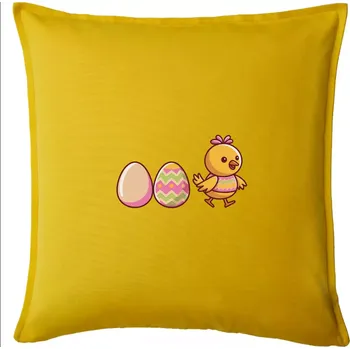 Polštář Evoluce vajíčka - velikonoce - kuře - Polštář 50x50 - 50x50 - Pouze potah ( Žlutá )