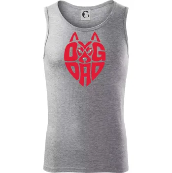 Dog dad nápis v hlavě - Tílko pánské Core - XL ( Tmavě šedý melír )
