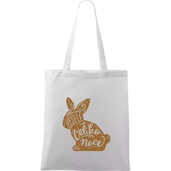 Veselé Velikonoce - zajíček - Taška bavlněná - 42 x 38 cm ( Bílá )