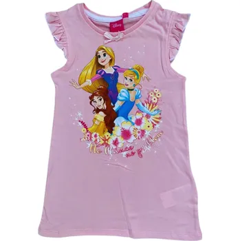 Dívčí noční košile Sun City Dívčí noční košile PRINCEZNY s volánky krátký rukáv růžová Růžová, Velikost: 104 104