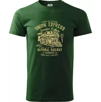 Union Express - Triko extra velké (5-8XL) - 8XL ( Lahvově zelená )