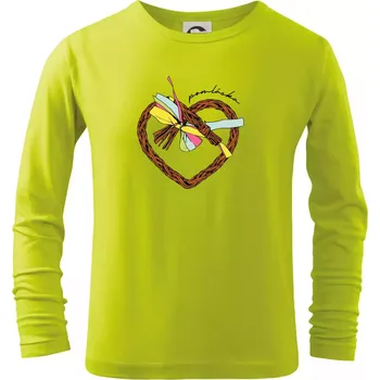 Chlapecké oblečení Pomláska barevně - Triko dětské Long Sleeve - 158 cm/12 let ( Limetková )