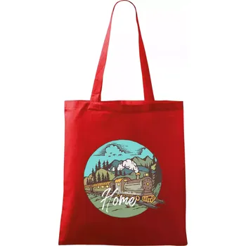 Train back to home - Taška bavlněná - 42 x 38 cm ( Červená )