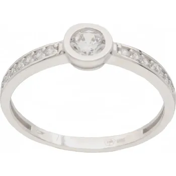 Prsten Zlatý prsten se zirkony NZPV3W, vel. 53, 1.7 g (585/1000)