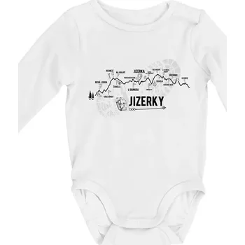 Profil Jizerské hory - Body kojenecké s dlouhým rukávem - Dlouhý r. do 3 měs ( Bílá )