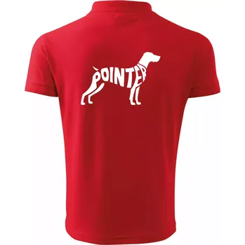 Pánská košile Pointer nápis v těle - Polokošile pánská Pique Polo 203 - S ( Červená )