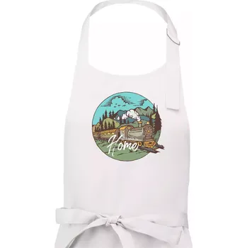 Kuchyňská zástěra Train back to home - Dámská zástěra na vaření - Univerzální velikost ( Bílá )