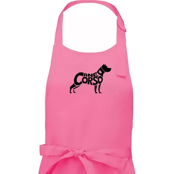 Kuchyňská zástěra Cane corso nápis v těle - Pánská zástěra na vaření - Univerzální velikost ( Růžová )