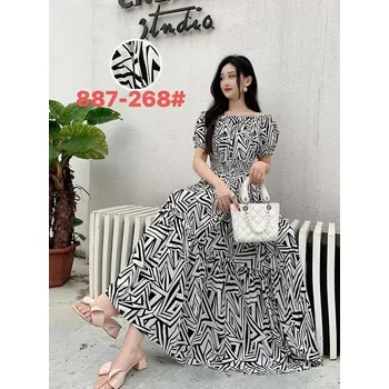 Dámské šaty dlouhé šaty s květinovým vzorem v boho stylu Velikost: XL, Barva (Varianta): 268