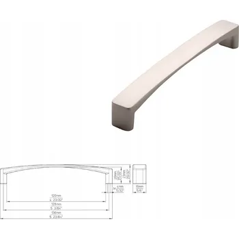 Nábytkové kování Nábytková úchytka SIRO 1666-136ZN21 vzhled nerezové oceli