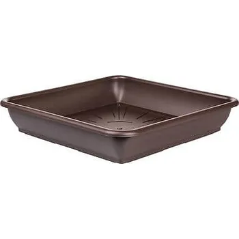 Podmiska PLASTKON Quattro miska pod květináč hnědá Délka: 20 cm