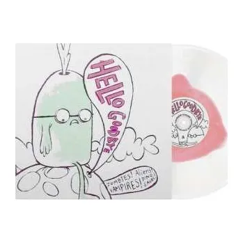 Zahraniční hudba LP Hellogoodbye: Zombies! Aliens! Vampires! Dinosaurs! 2025 Pink Hot White A & B Side Vinyl