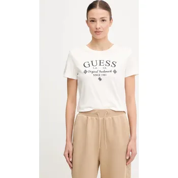 Pánské oblečení Bavlněné tričko Guess GLORIA V5YI03.I3Z14 béžová 01A, vel. XL