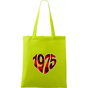 1975 v srdci - Taška bavlněná - 42 x 38 cm ( Limetková )