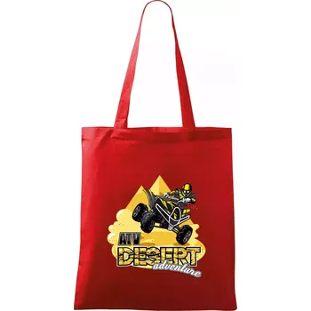 ATV čtyřkolka desert adventure - Taška bavlněná - 42 x 38 cm ( Červená )