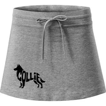 Dámská sukně Colie nápis v těle - Sportovní sukně - two in one - XL ( Tmavě šedý melír )