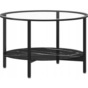 Konferenční stolek Oválný stolek VidaXL 46 x 100 x 70 cm, černý