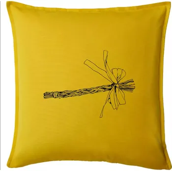 Polštář Pomlázka ležící - Polštář 50x50 - 50x50 - Pouze potah ( Žlutá )