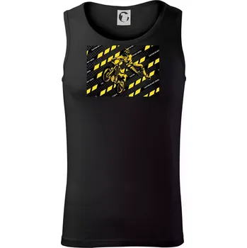 Pánské termoprádlo Caution do not cross - Tílko pánské Core - S ( Černá )